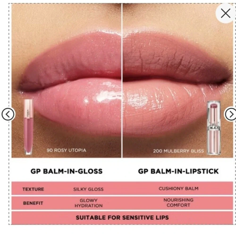 L'Oreal‎ Paris Glow Paradise Lip Balm Pomegranate Extract 100 Madamoiselle Mauve